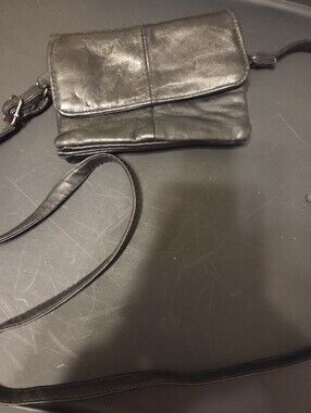 Black Leather Crossbody Bag